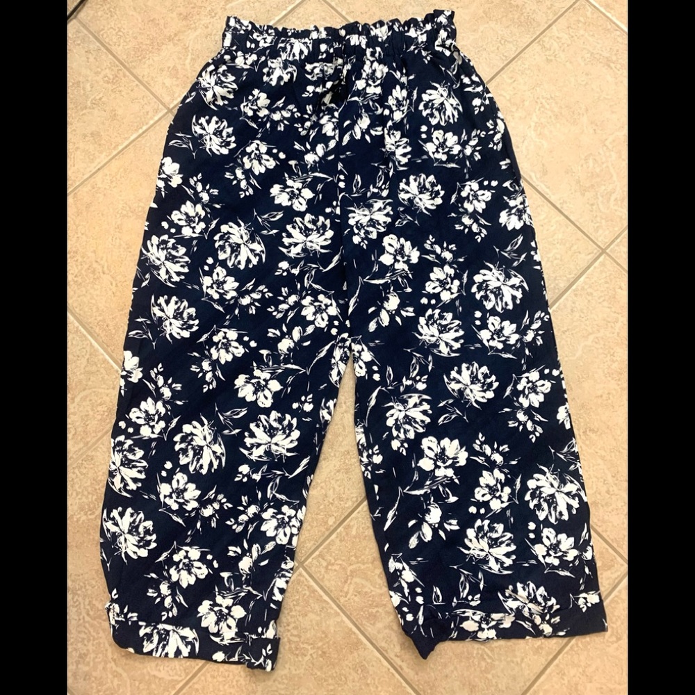 Cropped wide leg pant